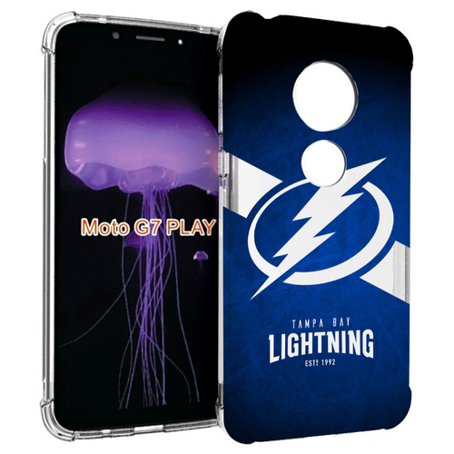 Чехол MyPads тапа бей лайтнинг мужской для Motorola Moto G7 Play задняя-панель-накладка-бампер