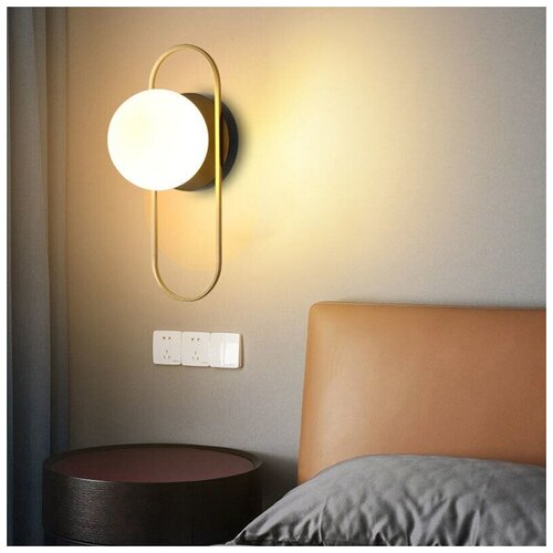 Настенный светодиодный светильник в скандинавском стиле, комнатное светодиодное бра золотого цвета с лампочками 9 Вт G9