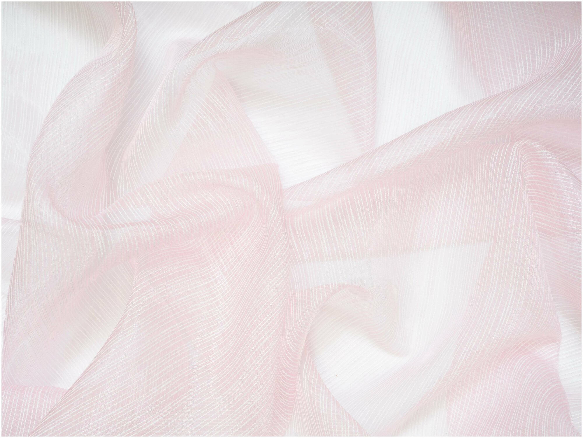 Тюль для кухни Дождик цвет розовый, высота 180 см, ширина 200 см, на шторной ленте - фотография № 8