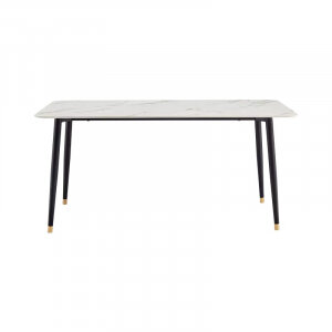 Комплект обеденной мебели Стол 1.6 м и 4 стула Xiaomi Linsy Light Luxury Table and Four Chairs White&Black (JI1R-A+LS073S4-A) - фотография № 4