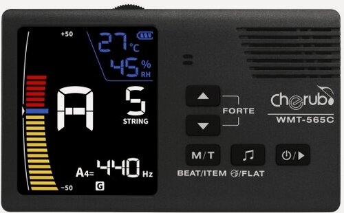 Изображение товара WMT-565C Метроном / тюнер / тон-генератор, с термометром и гигрометром, Cherub