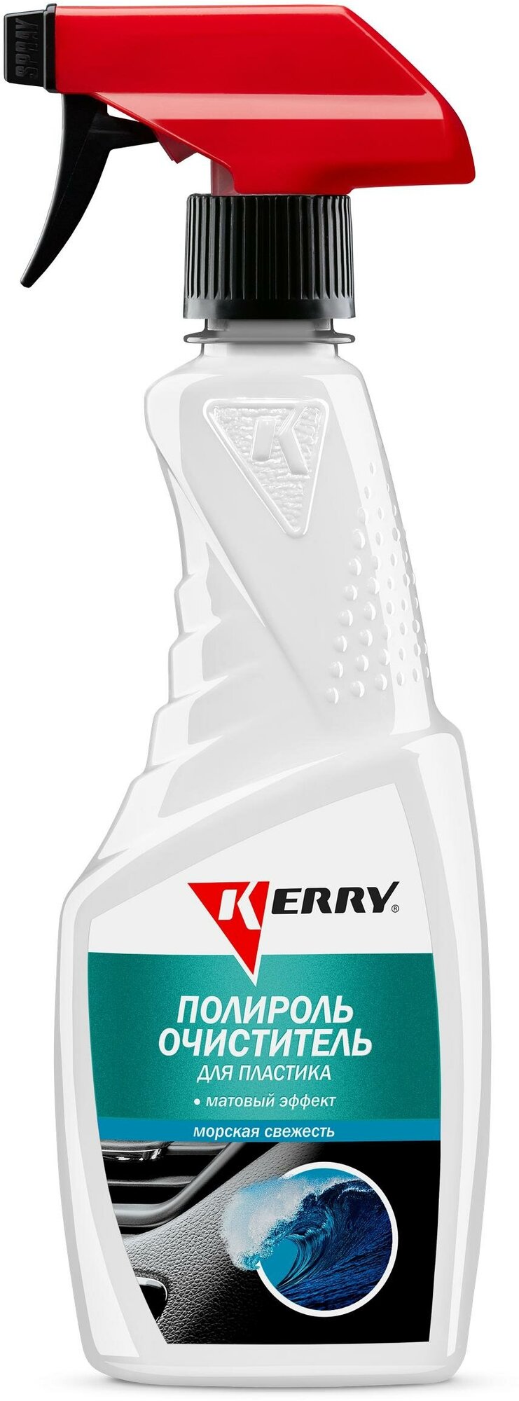 Полироль-очиститель пластика салона с матовым эффектом морская свежесть KERRY KR-505-10 1 шт.