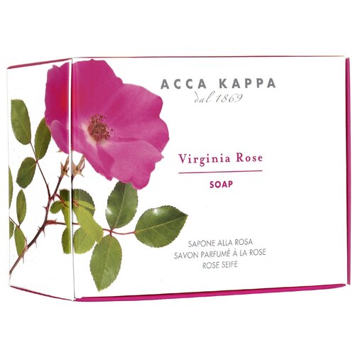 Мыло туалетное Acca Kappa Роза Rose Soap 150г мыло туалетное acca kappa белый мускус white moss soap 150г