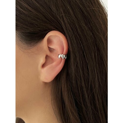 Серьги каффы Keep Ring, серебряный