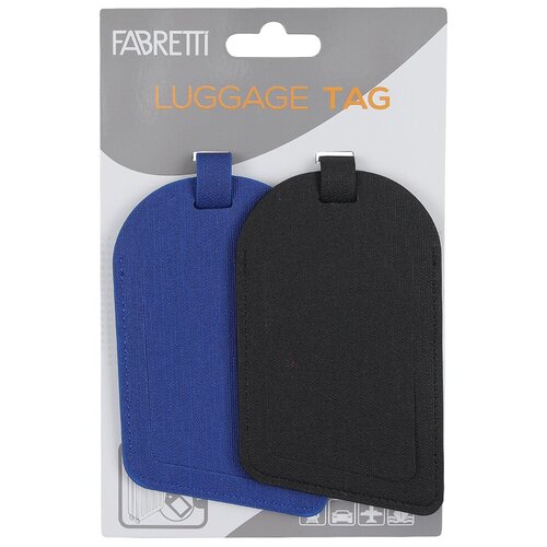 Бирка для багажа FABRETTI, 2 шт., черный бирка для багажа samsonite 2 шт черный