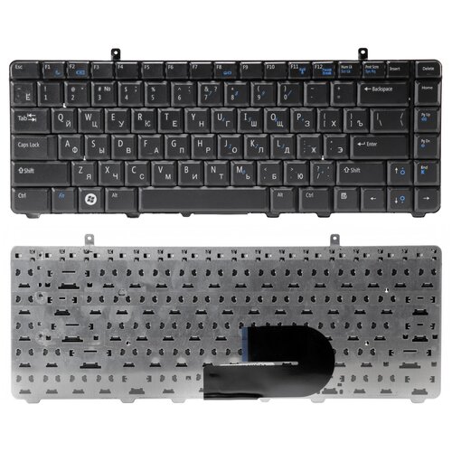Клавиатура для ноутбука Dell Vostro A840, A860, 1014, 1015, 1088 Series. Плоский Enter. Черная, без рамки. PN: NSK-DCK0R.