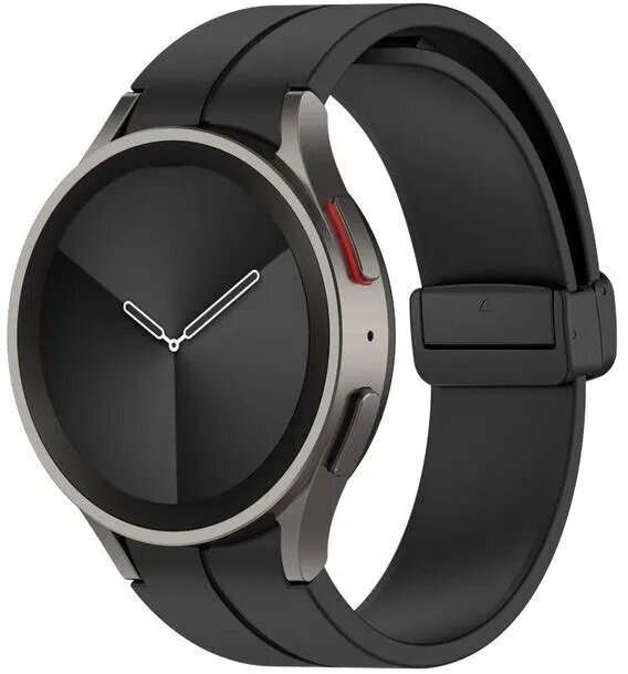 Ремешок силиконовый для Sumsung Watch 4 /5 / 5 pro, черный