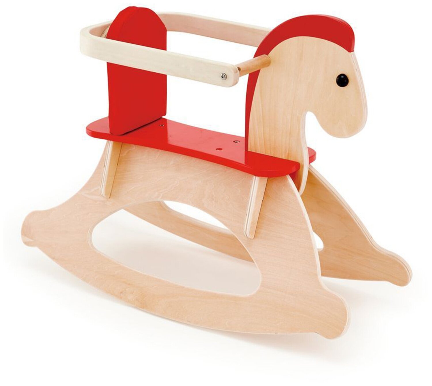 Качалка Hape Rock and Ride Horse (E0100), бежевый/красный - фото №5