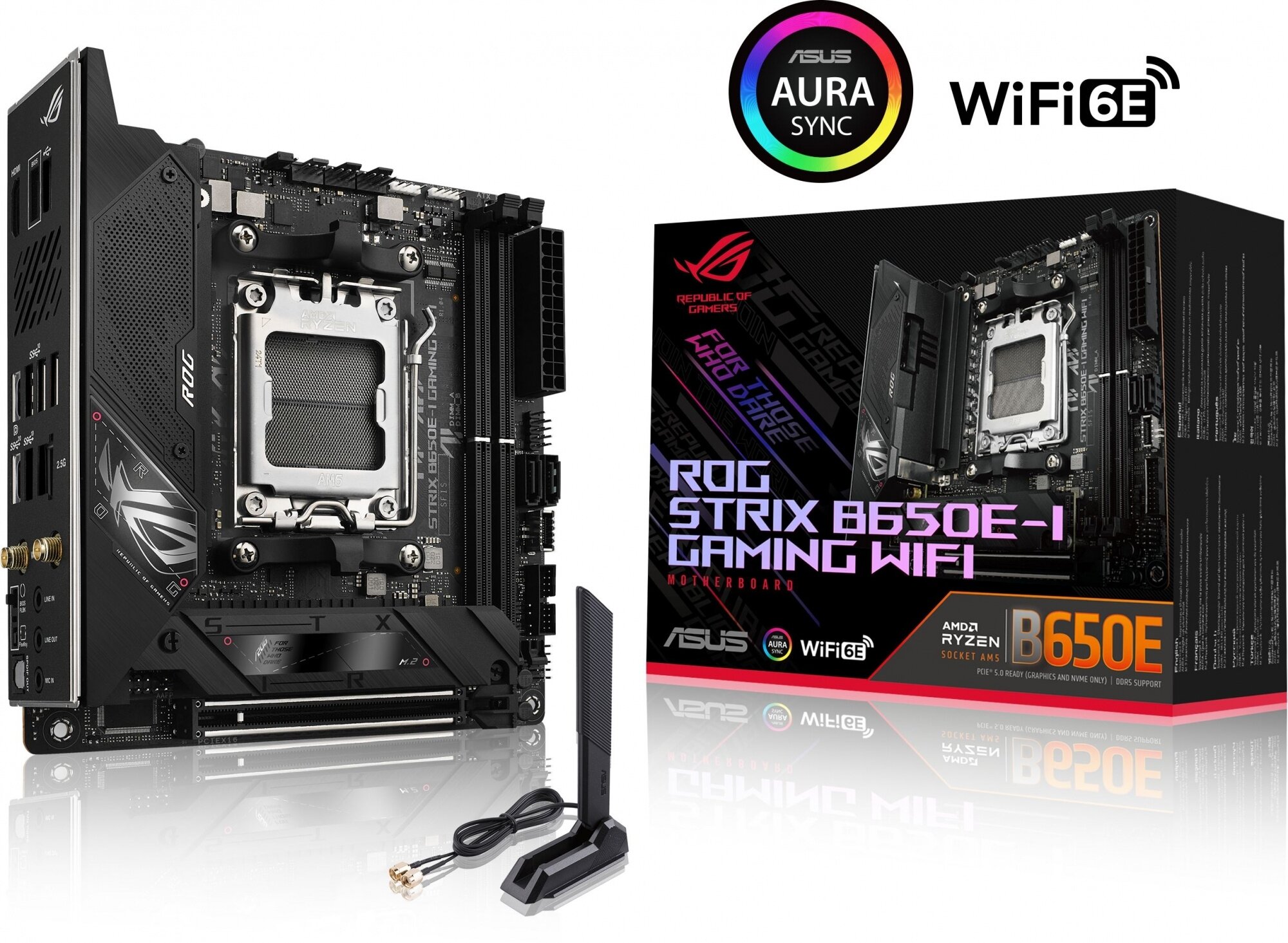 Материнская плата Asus ROG STRIX X670E-I GAMING WIFI, SocketAM5, AMD X670, mini-ITX - фото №10