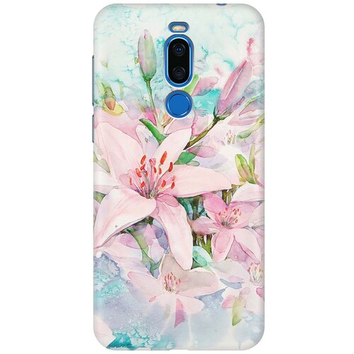 фото Re:paчехол - накладка artcolor для meizu x8 с принтом "нежные розовые цветы"