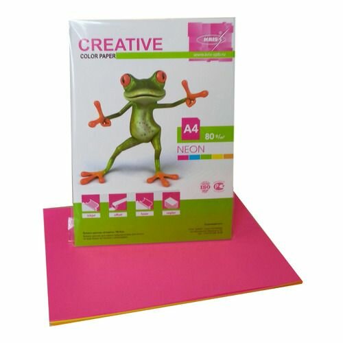 Бумага Creative A4, офисная, 50л, 80г/м2, радуга неон (5цветов) [бнpr-50r]