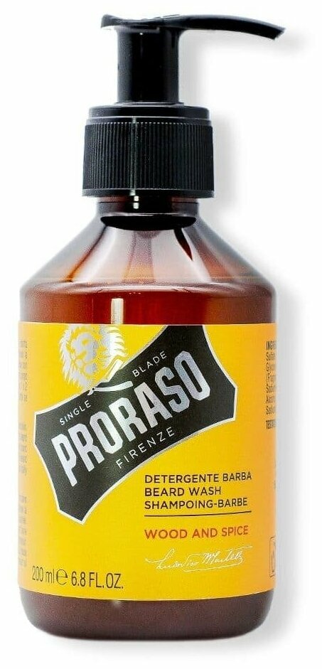 Proraso Шампунь для бороды Wood and Spice, 220 г, 200 мл