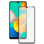 Защитное стекло 3D Full Glue для Samsung Galaxy M32 (2021), 0.3 мм, черная рамка, Deppa - изображение