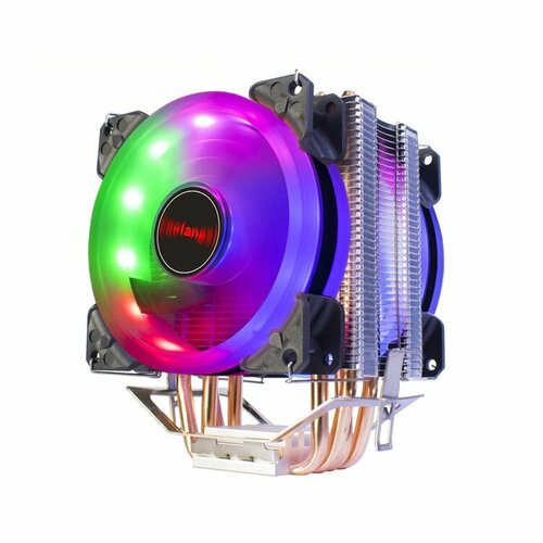 Кулер для процессора Coolangel Aurora (Intel/AMD, 150 Вт, 2x90 мм, подсветка)