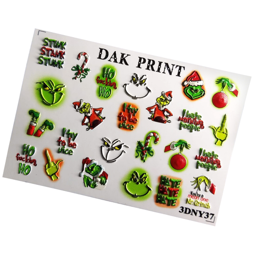 Купить Dak Print, 3D-слайдер №37NY, зеленый/красный