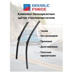 Бескаркасные щетки комплект Volkswagen Passat B7 2011 - 2015 (600-475 мм. Push Button16mm) - изображение