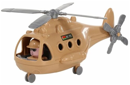 Вертолет Полесье военный Альфа-Сафари РБ в коробке (68781), 28.5 см, песочный/РБ