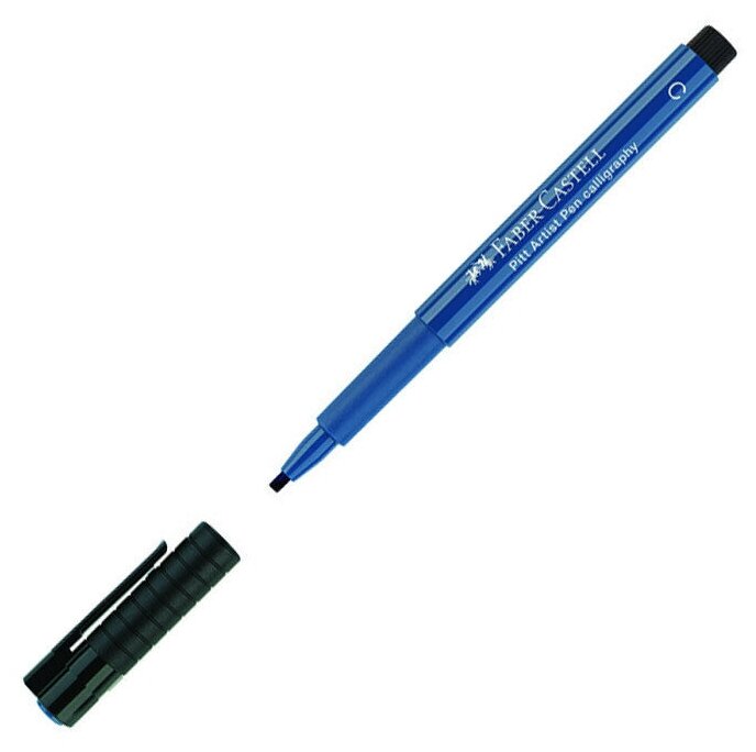 Ручка капиллярная Faber-Castell "Pitt Artist Pen Calligraphy" (2.5мм, каллиграфический узел) цвет 247 индантреновый синий (167547)