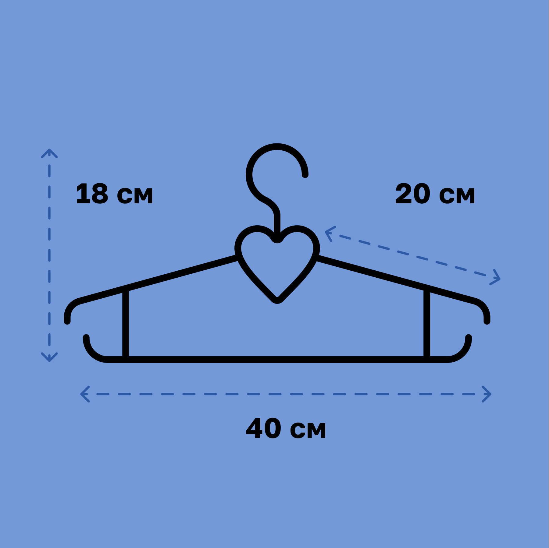 Вешалки плечики для одежды взрослые ChilHome, набор 15 шт, черные - фотография № 2