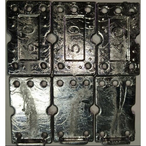 фото Груз жмыховка, макушатник, не оснащенный набор вес: 40, 50, 60 грамм (по 2 штуки) нет бренда