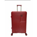 Пластиковый чемодан Leegi, цвет Бордовый, размер XL. Съемные и сдвоенные колеса. - изображение