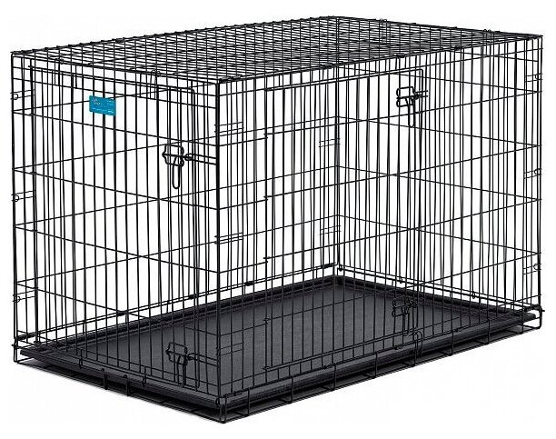 Клетка MidWest Life Stages для собак 109х73х77h см, 2 двери, черная - фотография № 8