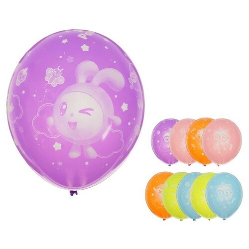 фото Шары латексные 14" «малышарики», 5-сторонние, набор 25 шт., цвета, виды микс mikimarket