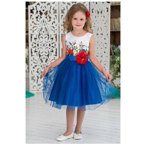фото Платье alolika, нарядное, размер 116-56-51, синий