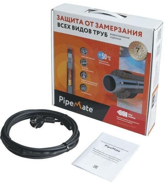Секция нагревательная кабельная PipeMate 25Вт/м 03м, PM1225033 - фотография № 10