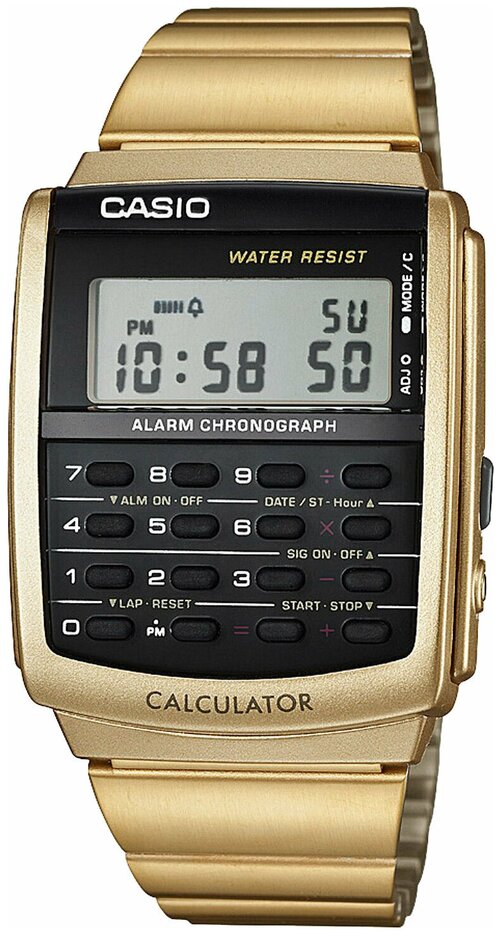 Наручные часы CASIO CA-506G-9A, золотой, мультиколор