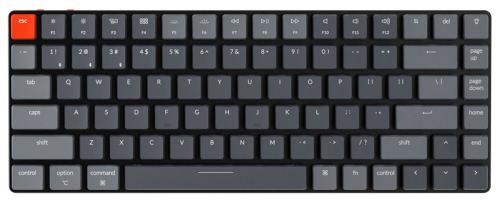 Keychron K3-E1 (75% (84 кл.), Keychron Optical Red Switch, RGB, Hot-Swap, -) беспроводная