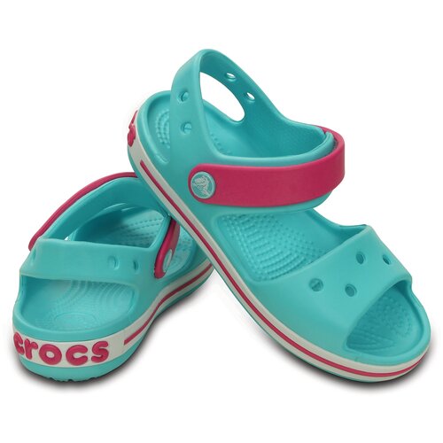 фото Сандалии crocs crocband sandal размер 27(с10), pool/candy pink