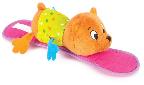 Подвесная игрушка Happy Snail Медвежонок Берни (14HSK01BE), коричневый/розовый