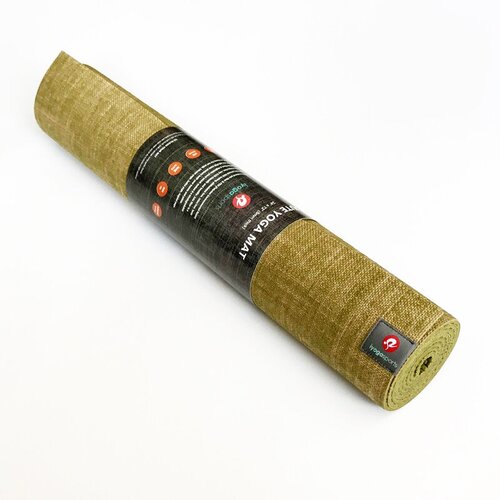 Коврик для йоги iyogasports Jute 183х60х0.5см, зеленый