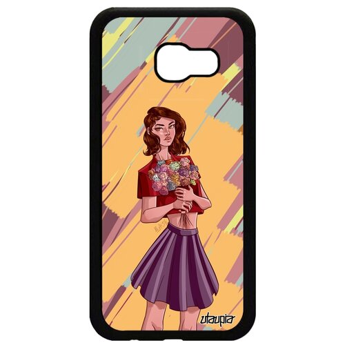 фото Чехол для мобильного galaxy a5 2017, "девушка и цветы" портрет аниме utaupia