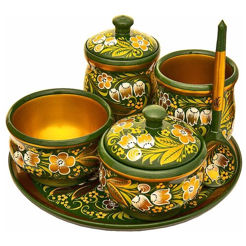 Набор для завтрака Доброе утро Хохлома 6 предметов 9673₽