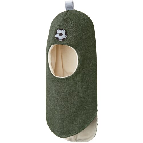 Шапка-шлем Kivat зимняя, шерсть, подкладка, вязаная, размер 2, зеленый