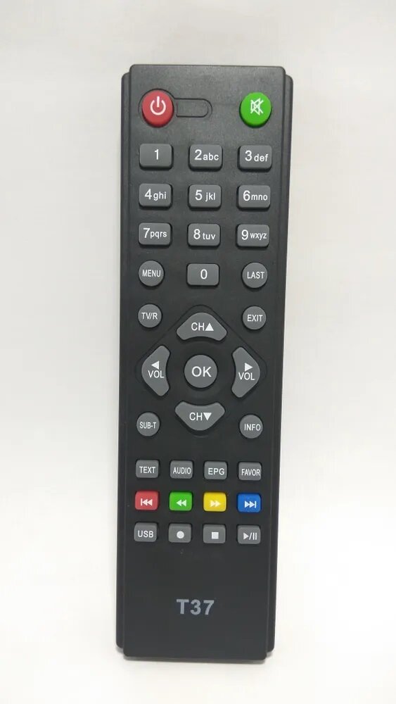 Пульт T37 для DVB-T2-приставки D-COLOR DC921 HD WORLD VISION