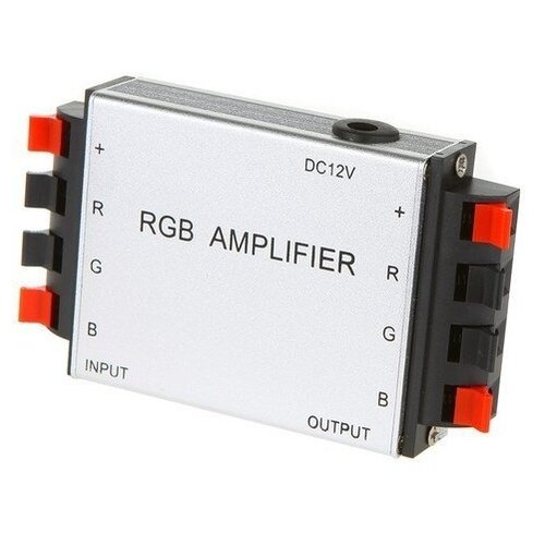 Усилитель для RGB светодиодов, 18А с зажимами для провода усилитель swg amp rgb 18a для rgb контроллеров 18а 12 24в