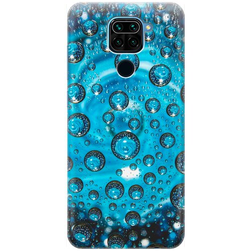 фото Re:pa накладка transparent для xiaomi redmi note 9 с принтом "голубые капли"