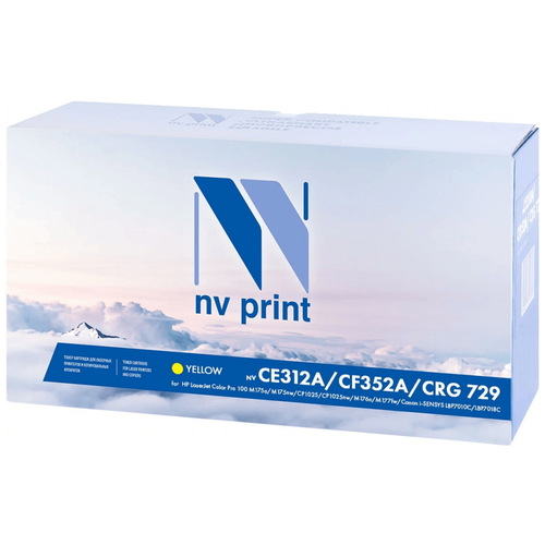 Картридж NV Print CE312A/CF352A/729 Yellow (CE312A/CF352A/729Y) картридж hi black схожий с hp ce312a yellow для hp clj cp1025 cp1025nw canon lbp 7010c 7018c 997015956