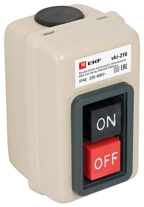 Кнопка/кнопочный выключатель для распределительного щита EKF vki-216