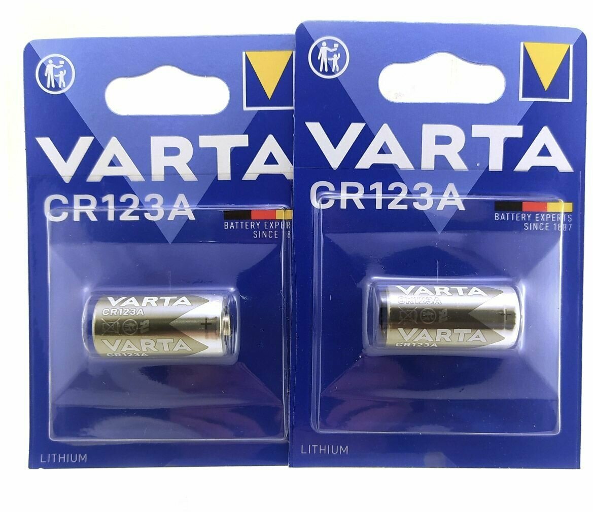 Батарейка литиевая (2шт) VARTA CR123 Lithium 3В