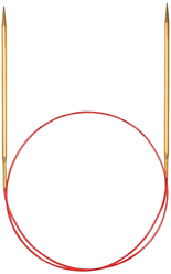 Спицы ADDI круговые с удлиненным кончиком 755-7, диаметр 2.25 мм, длина 100 см, золотистый/красный