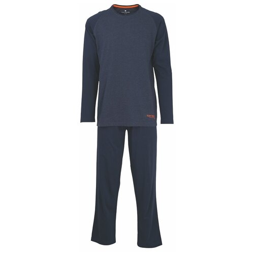 Пижама Tom Tailor, брюки, лонгслив, трикотажная, пояс на резинке, размер S, синий