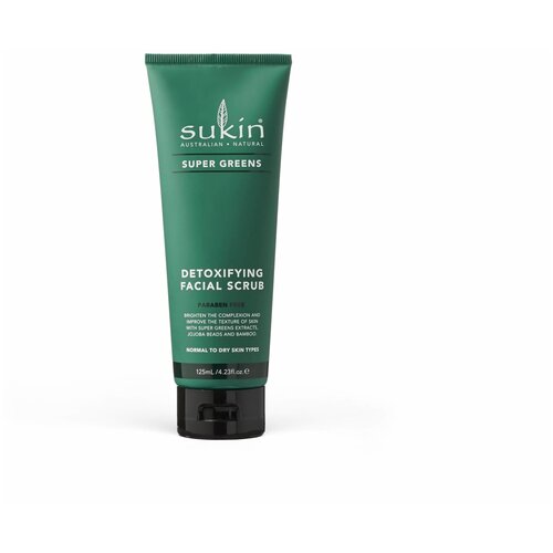 Sukin детокс-скраб для лица Super Greens Detoxifying facial scrub, 125 мл