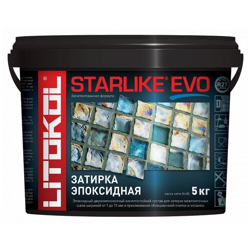 Эпоксидный состав для укладки и затирки мозаики LITOKOL Starlike Evo S.125 цвет Серый цемент 5 кг
