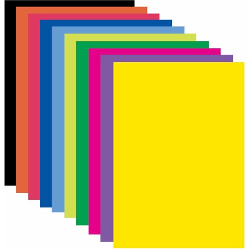 Цветная бумага А4 мелованная самоклеящаяся, 10 листов 10 цветов, 80 г/м2, BRAUBERG, 124721 принтер лазерный hp laserjet m111w ч б a4 белый