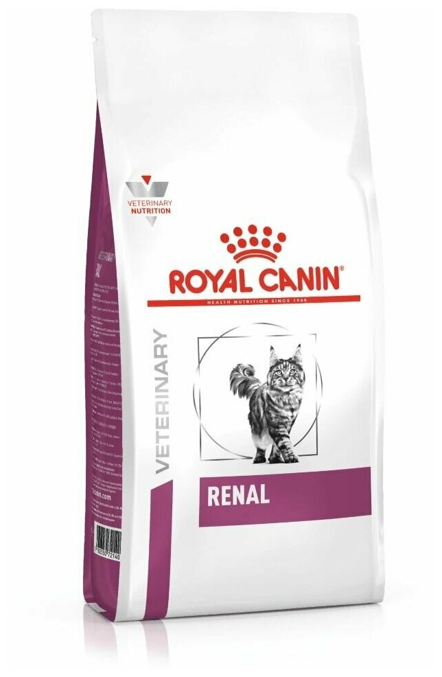 Диетический корм для взрослых кошек для поддержания функции почек при острой или хронической болезни почек Royal Canin Renal (Ренал) 4 кг