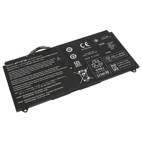 ugb new original ap13f3n battery replacement for aspire s7 392 s7 393 s7 392 9890 s7 391 6822 ultrabook 2icp4 63 114 2 s7392 Аккумуляторная батарея для ноутбука Acer Aspire S7-392 (AP13F3N) 7.5V 6250mAh